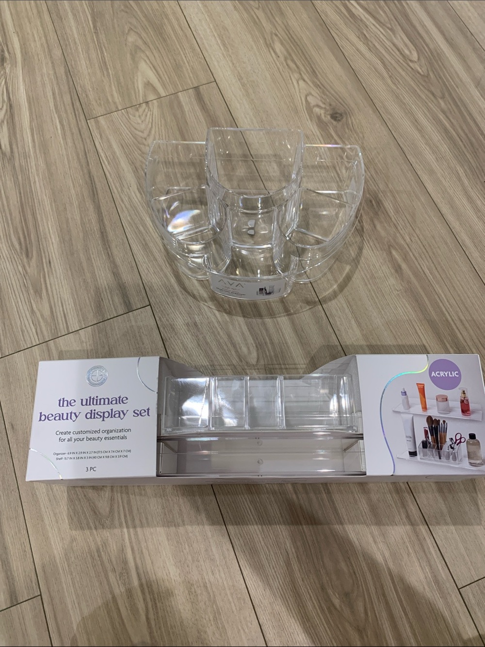 Hanging Beauty display shelf set plus desktop organizer